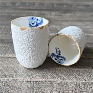 Pair of Heinen Delfts Blauw Espresso Cups